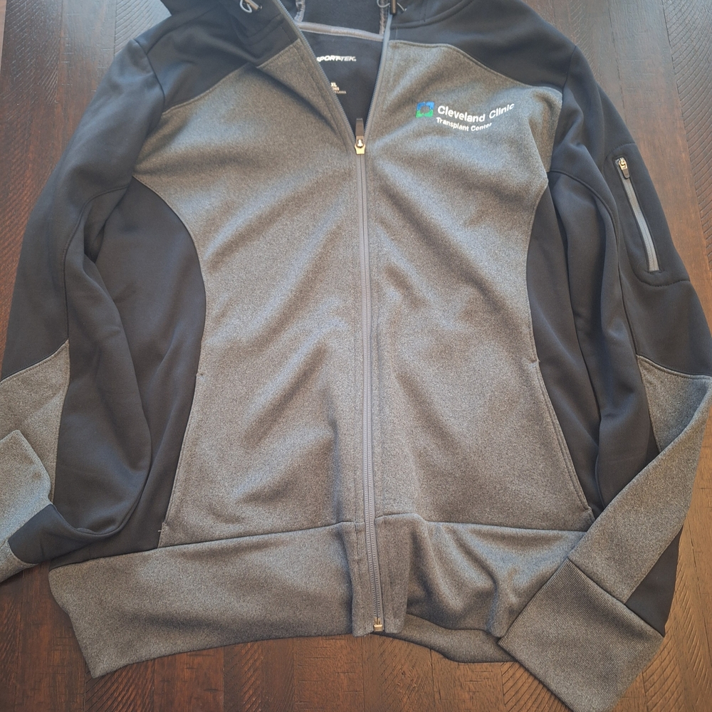 Sport-Tek Black and Gray Full-Zip Jacket